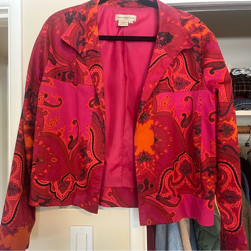 pink paisley jacket